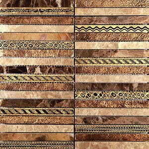 МОЗАИКА ИЗ МРАМОРА GLN-5 SKALINI GOLDEN LINE
