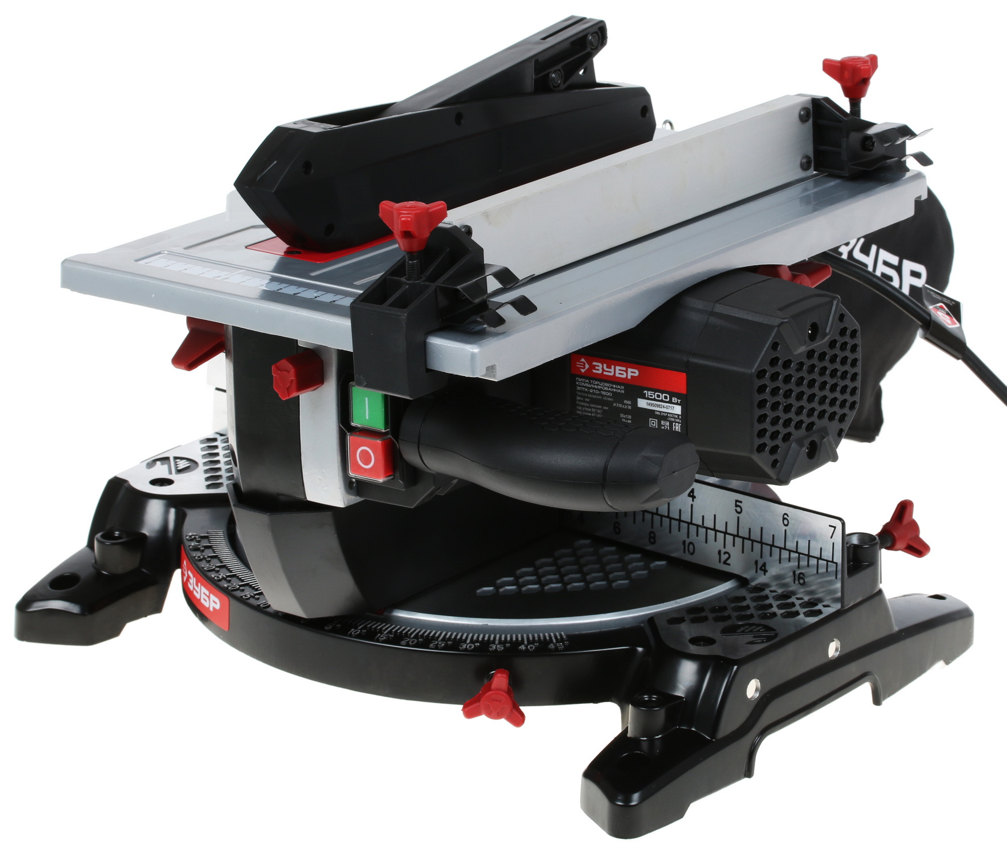 Торцовочная пила комбинированная Зубр ЗПТК-210-1500 8103316 STDN-0089231 - Вид №1