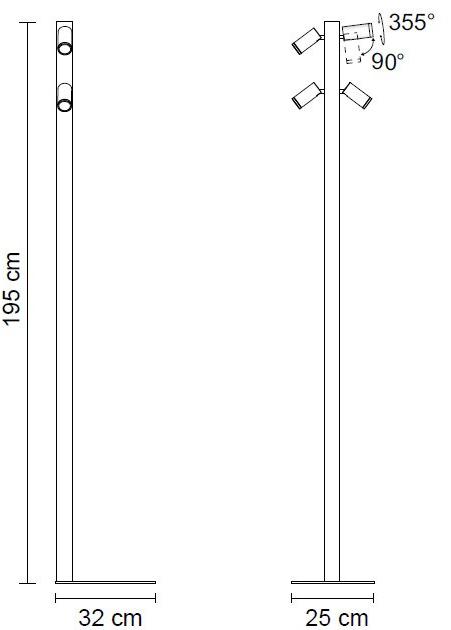 EGOLUCE Регулируемый светодиодный торшер Newton 3510 - Вид №3