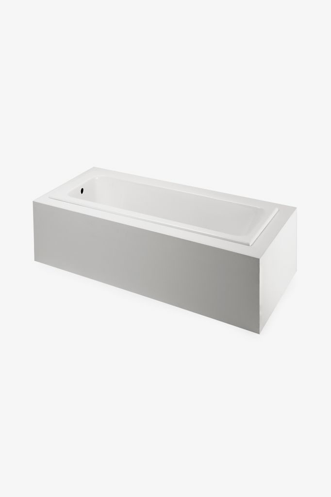 CGBT39 Кембридж 71 "x 32" x 21 "прямоугольная ванна из чугуна с торцевым сливом Waterworks CAMBRIDGE