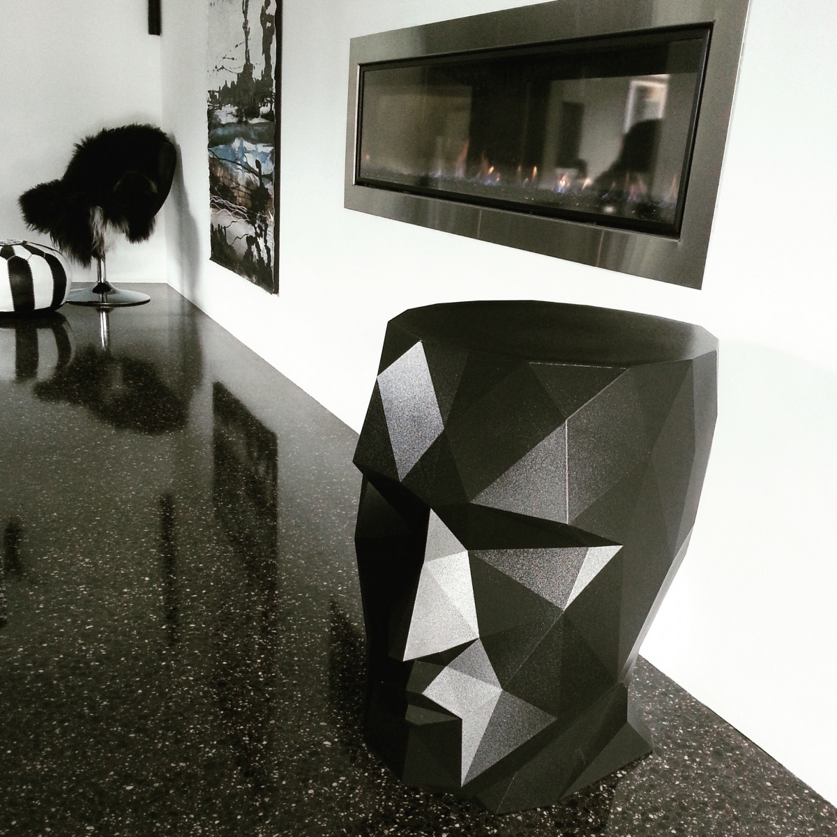 070163 Столик матовый черный Vondom Adan - Вид №1