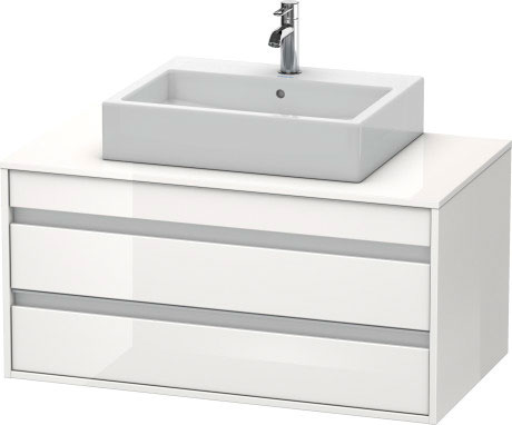 KT665505151 Тумбочка подвесная Ketho #KT6655 1000 x 550 мм Сосна коричневая, декор Duravit - Вид №2
