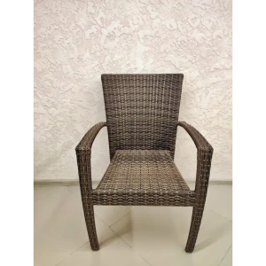 91024335 Кресло садовое Calamusdon Лаос 60x64x91 см искусственный ротанг дуб коричневый STLM-1368468