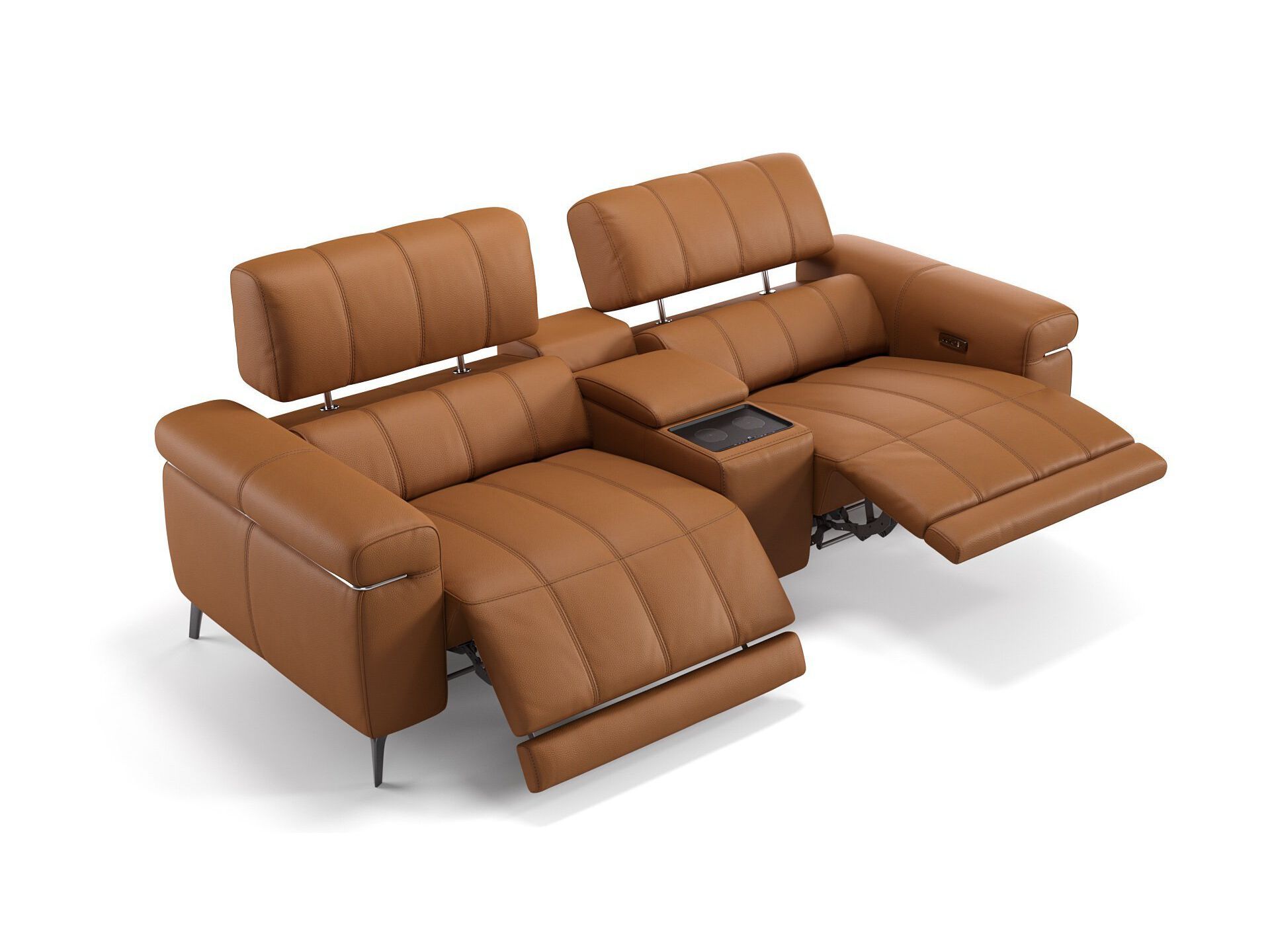 2 местный домашний кинотеатр кожаный диван Sofanella Soleto ARCH-00132022 - Вид №2