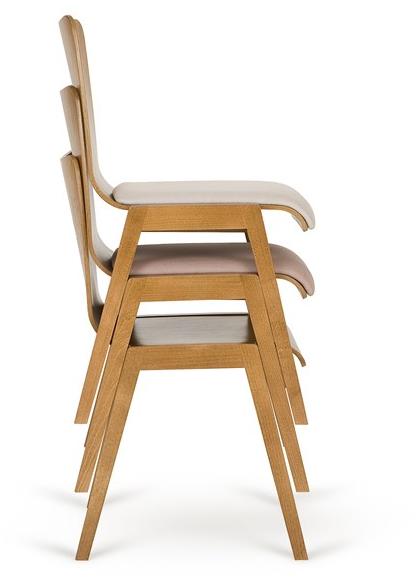 Paged Штабелируемый стул из бука со встроенной подушкой sun-id-1436398 - Вид №1