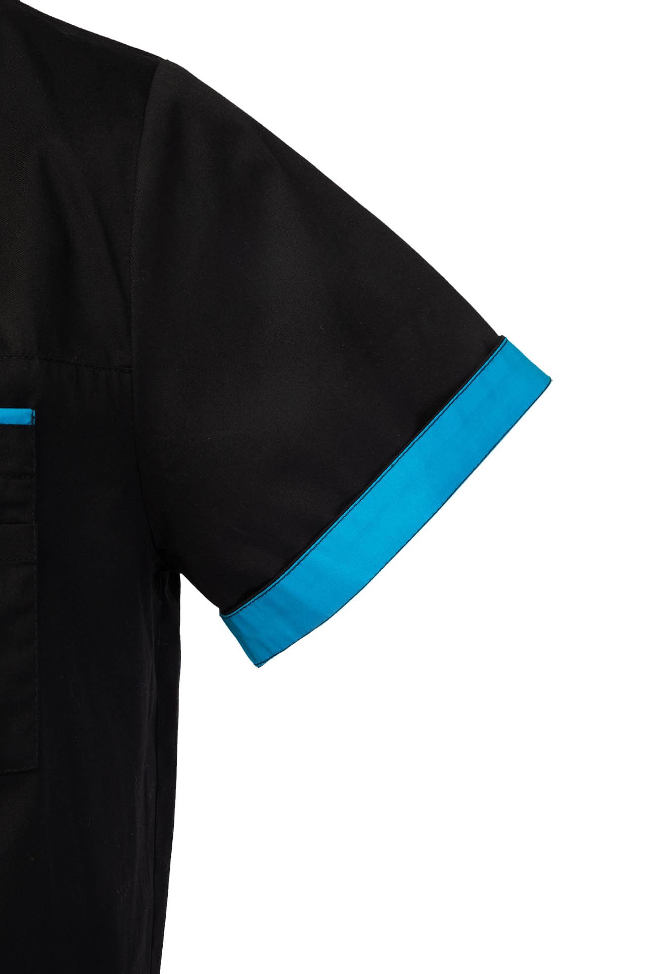 5040167 Куртка ОРИОН мужская черная бирюза  Медицинская одежда  размер 48-50/182-188 Спецодежда  - Вид №3