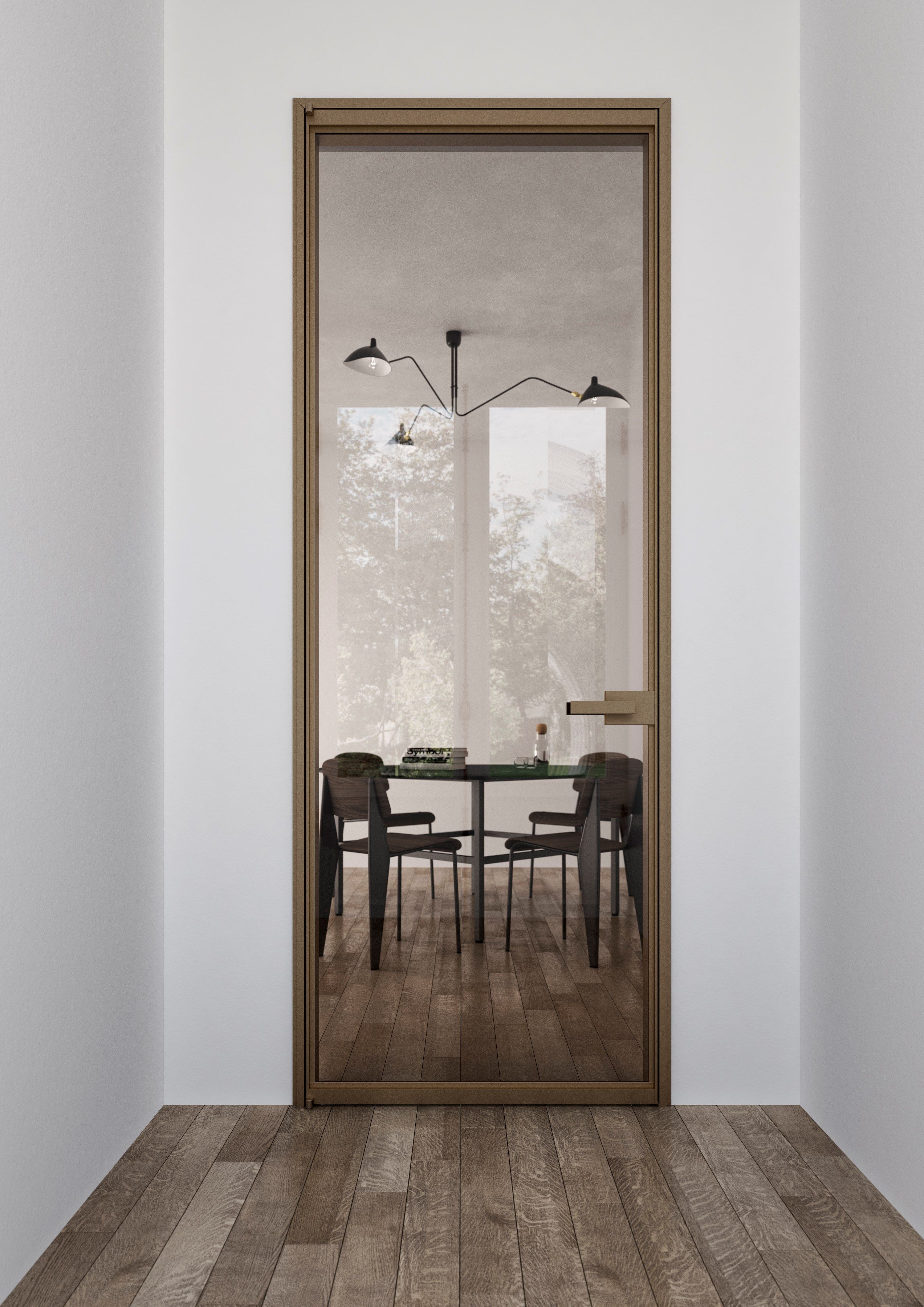 Стеклянная распашная дверь ALBED ARCH-00069717 - Вид №2