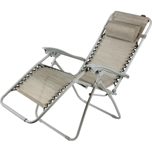 Шезлонг Бриз 165х110х65 см сталь/текстиль серый