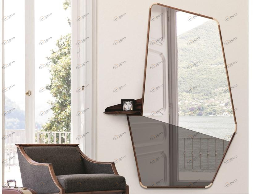 Porada Зеркало с полкой и рамой из ореха Iron sun-id-1436011