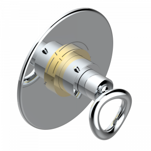 G4P-5100BR Ручка регулировки с круглой накладкой для термостата THG, арт.5100A 1/2" и 5200A 3/4" (термостаты см. на стр. 451) Thg-paris Серия "О" Хром/золото