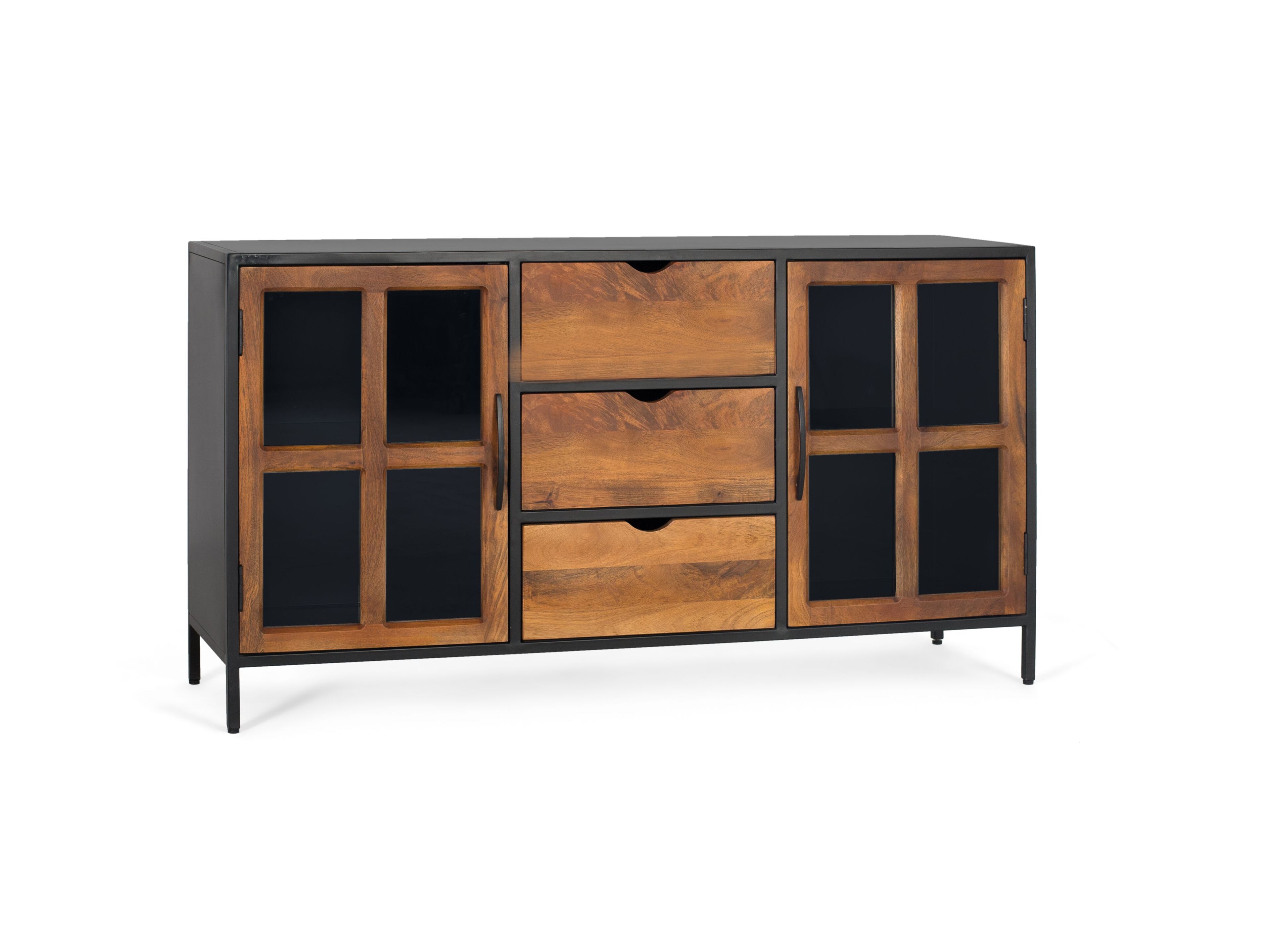 Шкаф из дерева и стекла с ящиками Giner y Colomer Berhampur ARCH-00012742