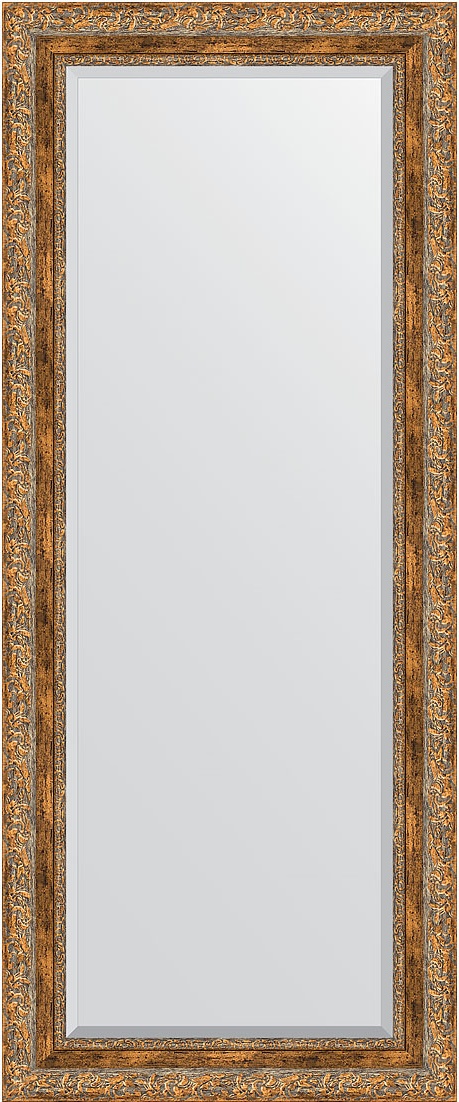 BY 3540 Зеркало с фацетом в багетной раме - виньетка античная бронза 85 mm EVOFORM Exclusive