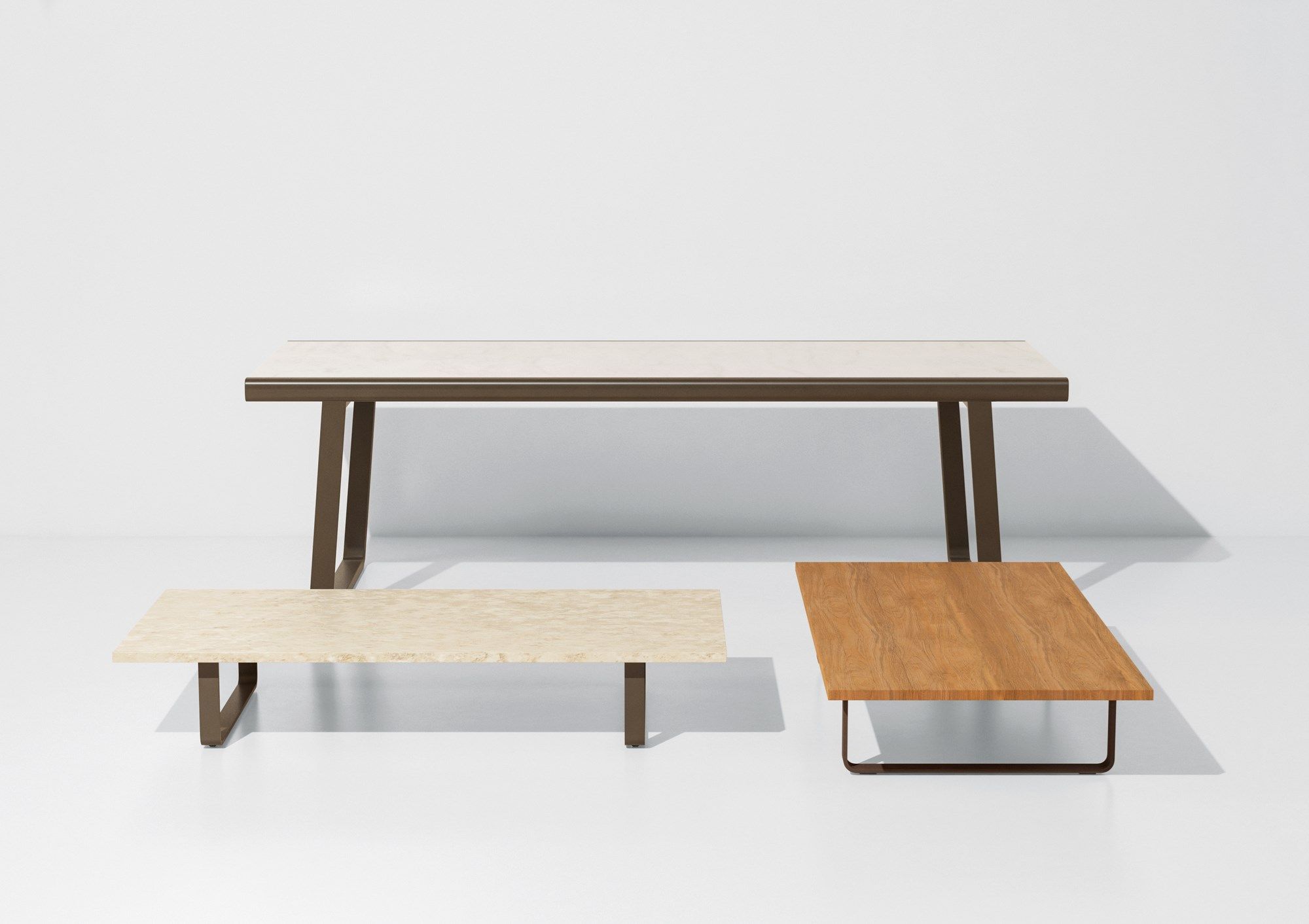 Выдвижной мраморный обеденный стол Kettal Bitta ARCH-00058829 - Вид №1