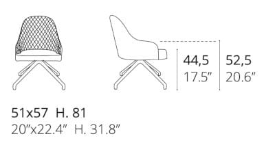 Мягкое вращающееся кресло capitonné Ozzio Italia GILDA ARCH-00122869 - Вид №3