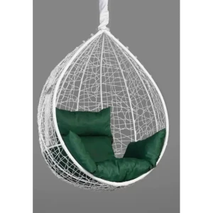 91930851 Кресло подвесное Laura outdoor Sevilla 1-но местное до 130 кг цвет белый и зеленый STLM-1345654