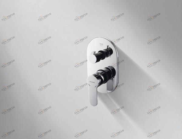 Смеситель встраиваемый в стену (3-функц.) NEW MOON P69191C-RUS bravat