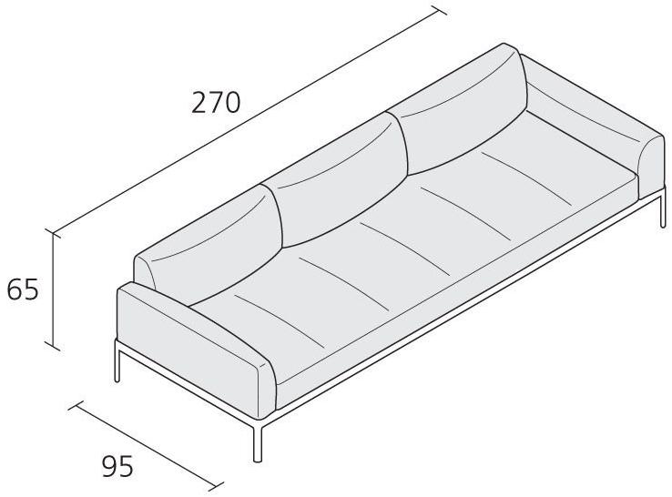 Alias 3-х местный тканевый диван Aluzen sun-id-1377370 - Вид №2