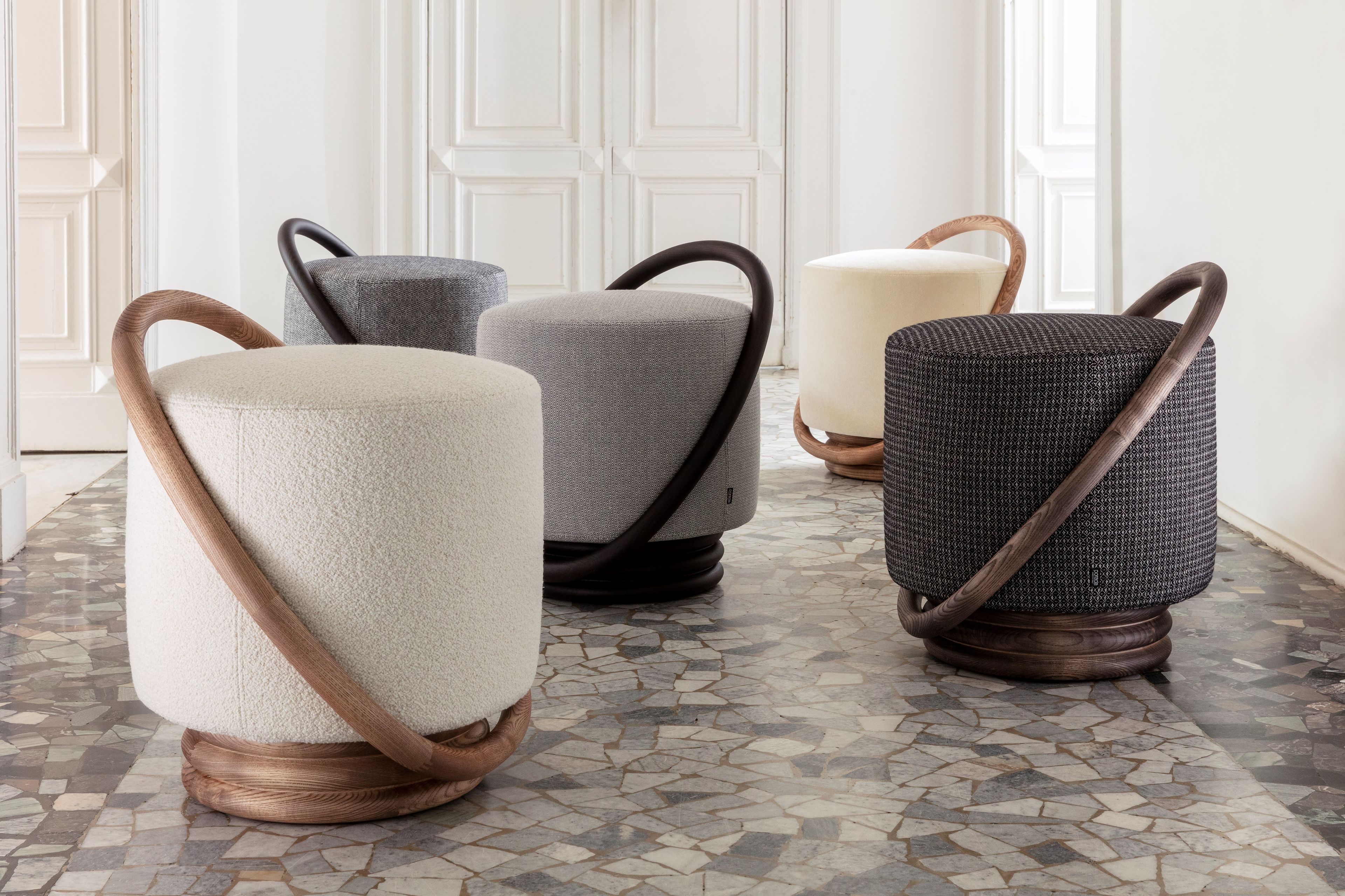 Круглый пуф из ткани Porada Twenty ARCH-00032657 - Вид №3