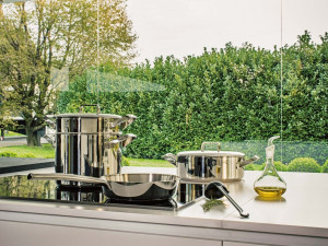 Горшок из нержавеющей стали с ручками