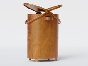 Держатель для мусора из листового металла с наружной крышкой