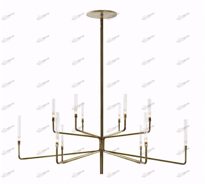 Gallotti&Radice Люстра из латуни с диммером sun-id-1439509