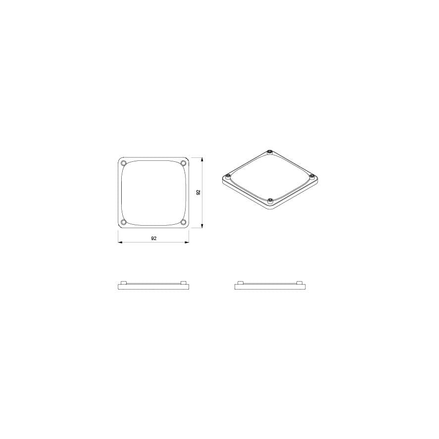 Медная алюминиевая пластина для розеток и выключателей Genuit медь ARCH-00012438 - Вид №6