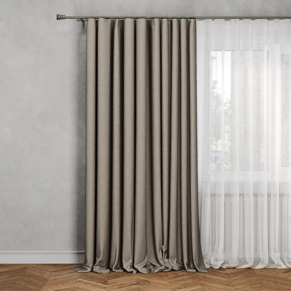 Santreyd Штора «Ночь» на ленте блэкаут 200x260 см бежевая 84532505 STLM-0051355