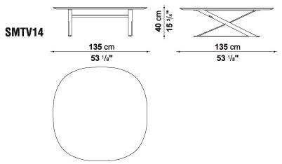 Maxalto Низкий квадратный мраморный журнальный столик Pathos sun-id-1391278 - Вид №3