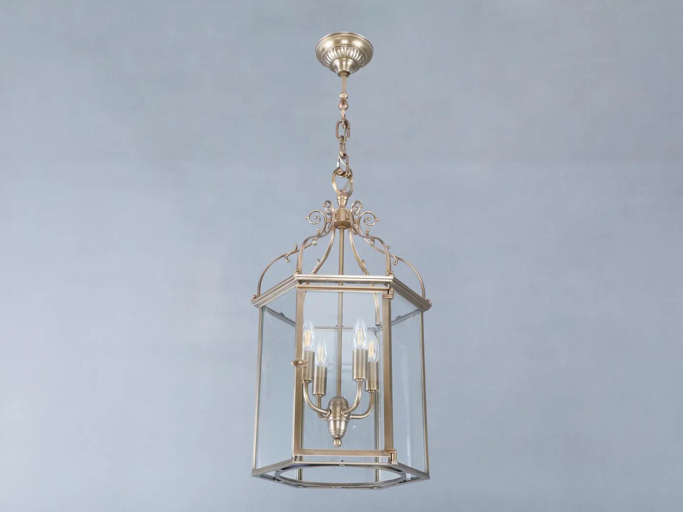 Латунный подвесной светильник Patinas Lighting Laterna ARCH-00017573