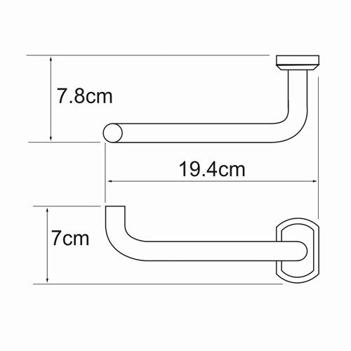 K-3096 Oder Держатель туалетной бумаги WasserKRAFT Oder K-3000  - Вид №2