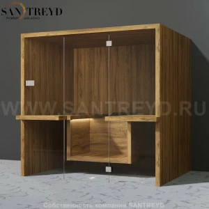 Effegibi AIR SA90600002 Сауна. Установка: к стене. Мощность: 6 кВт макс. Размеры: длина 217 см, ширина 162 см. Отделка: осина термообработанная.