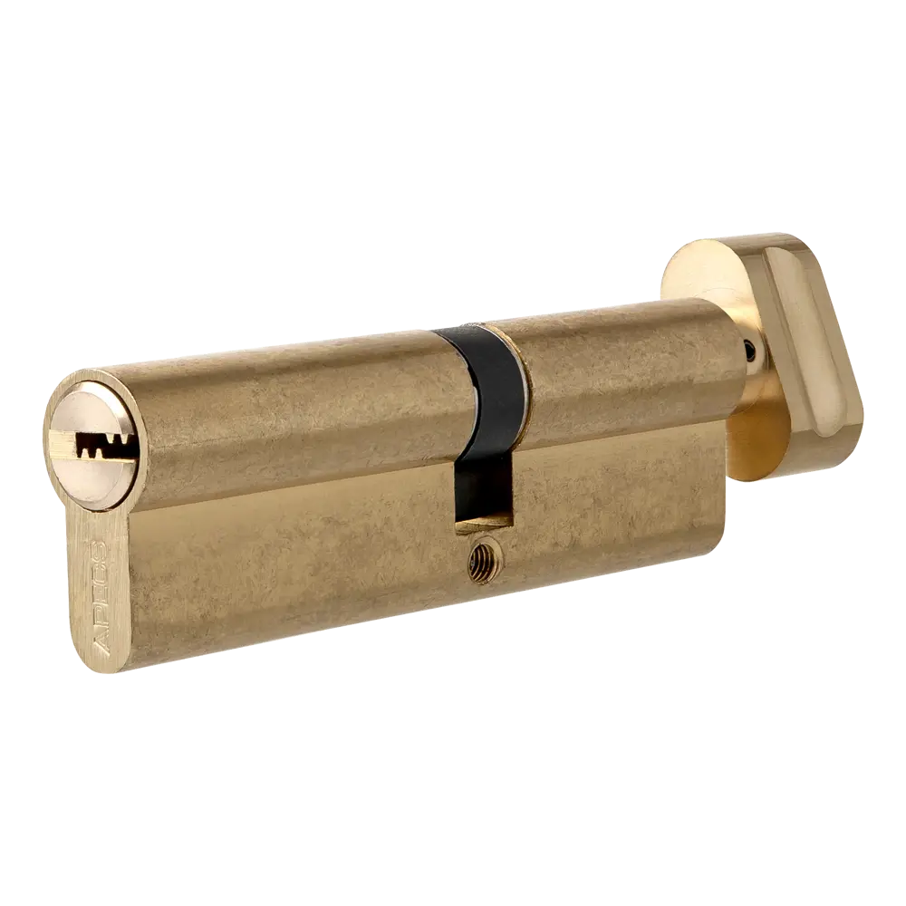 Цилиндр Apecs SM-80, 35х45 мм, ключ/вертушка, цвет золотой STLM-2144738