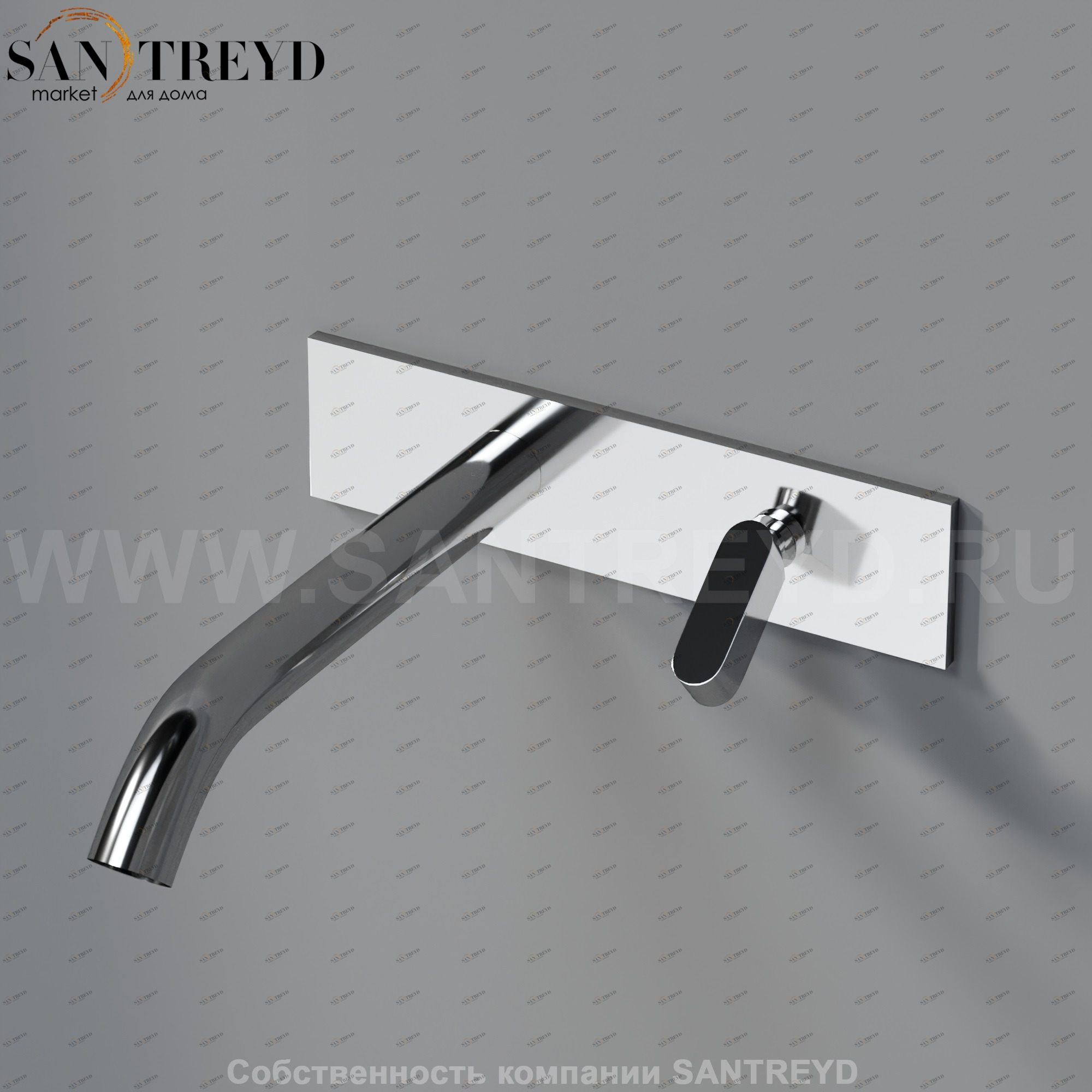 Встроенный смеситель ARUB1082TS SQUARE для раковины хромированный Agape