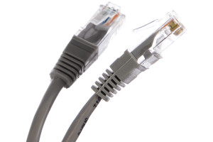 16170810 Литой патчкорд UTP, категория 5е ,10,0м, серый NA102--10M Telecom