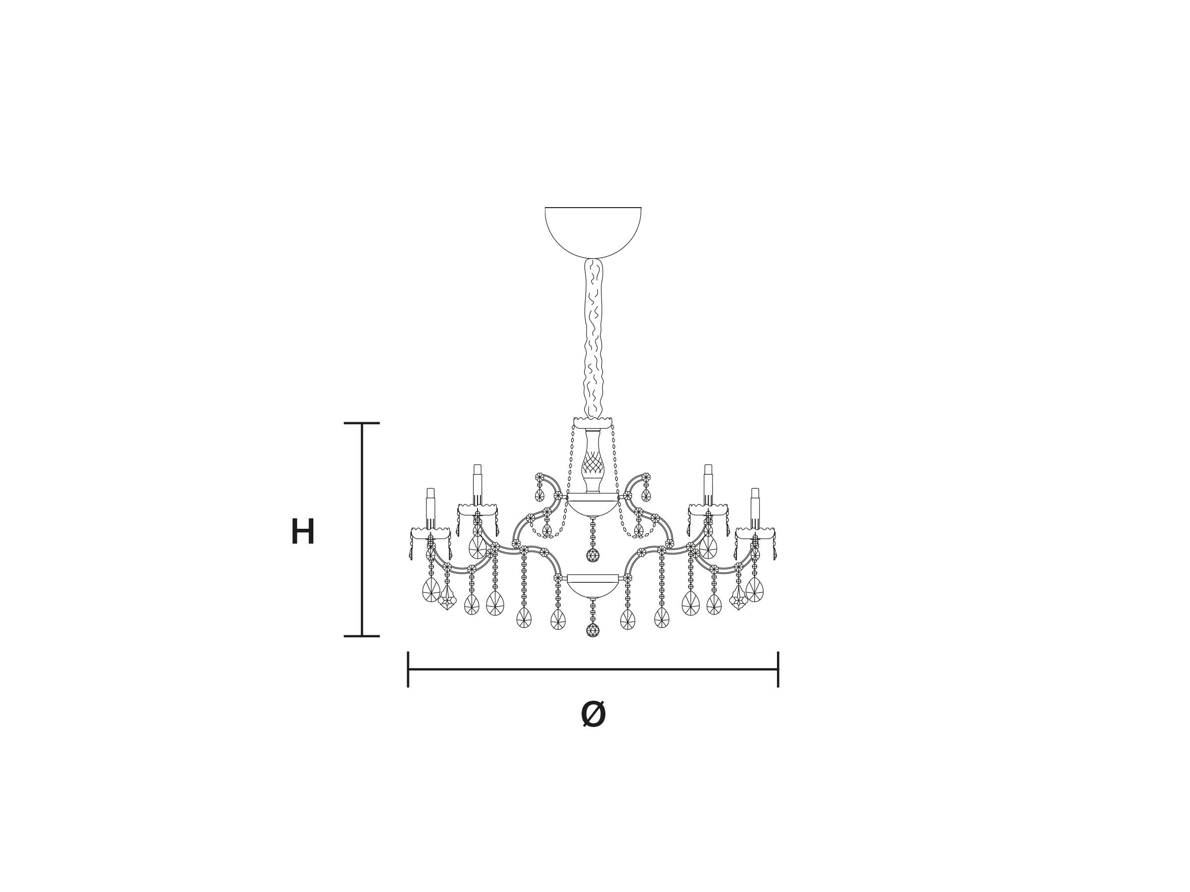 Подвесной светильник с кристаллами Masiero Aqaba ARCH-00088438 - Вид №2