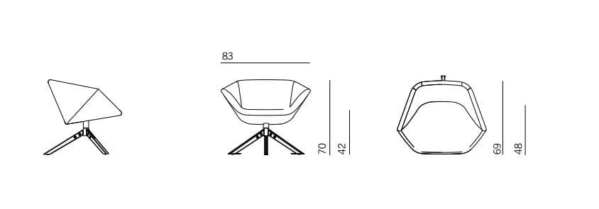 Тканевое кресло с подлокотниками Montis ARCH-00119486 - Вид №8