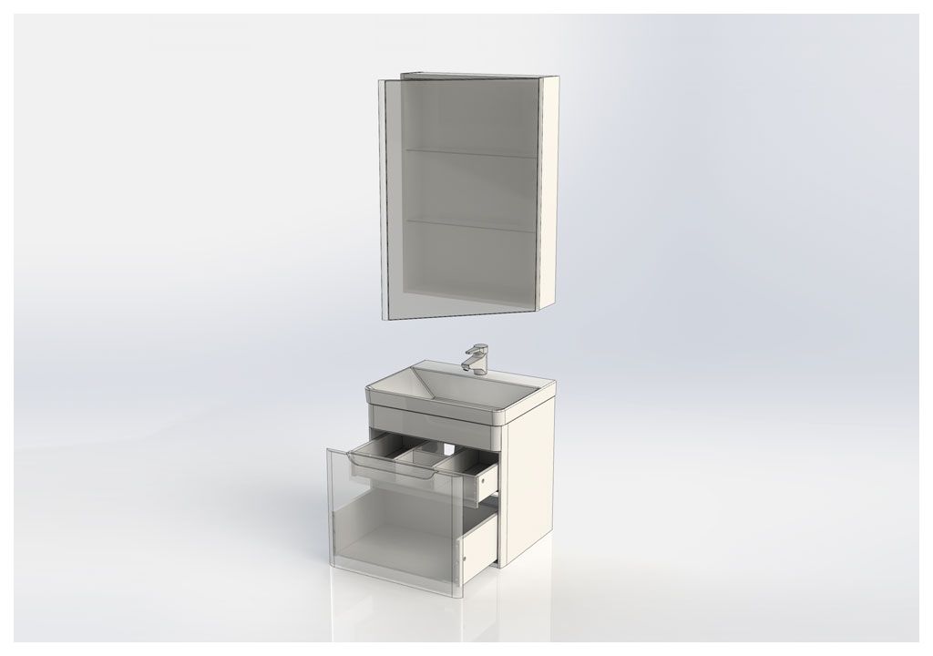 Мебель для ванной Aquanet София 60 белый 00203649 - Вид №4