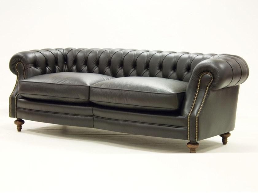 CREARTE COLLECTIONS Стеганый 3-местный кожаный диван  33  - Вид №1