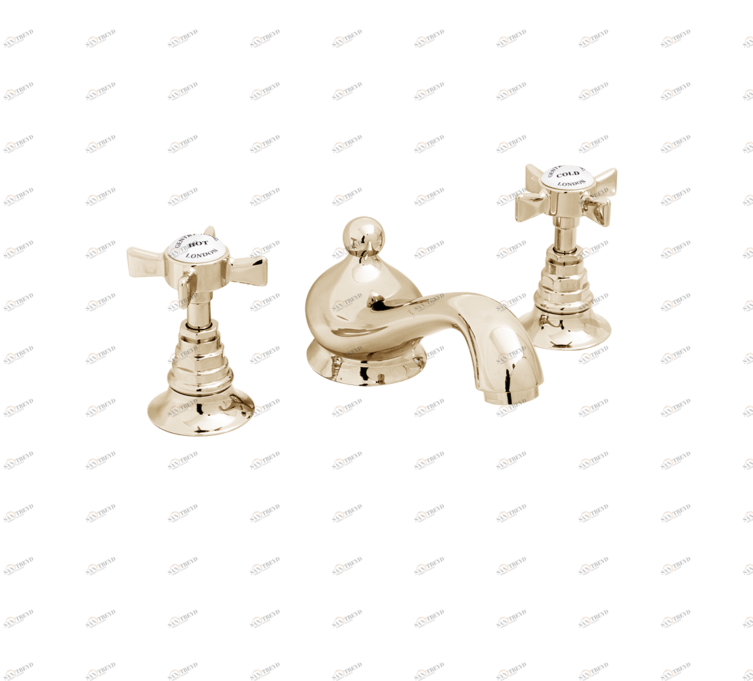 Gentry Home Смеситель для раковины Style на три отверстия с всплывающей пастой Ascot Incalux GH102436 