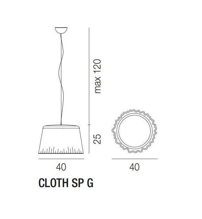 Vistosi CLOTH SP G BC/ST подвес 106659 - Вид №1