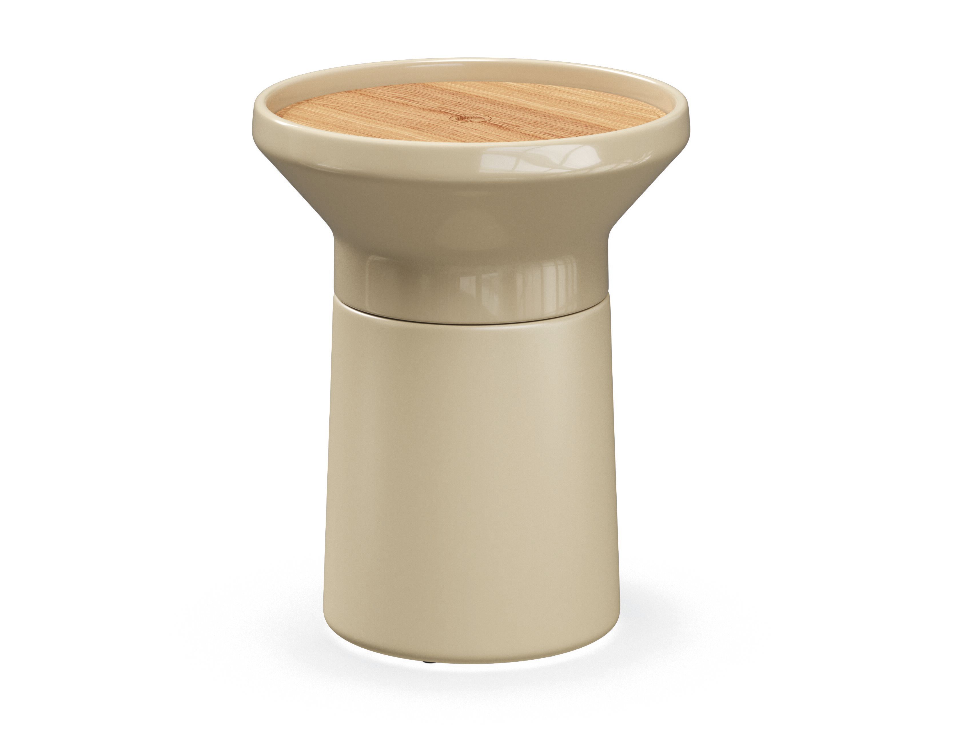 Круглый керамический сад высокий журнальный столик с тиковым верхом Gloster COSO ARCH-00063888