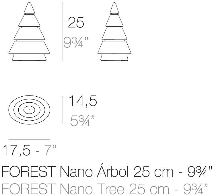 VONDOM Настольная светодиодная лампа для улицы из полиэтилена Forest 54251 - Вид №1