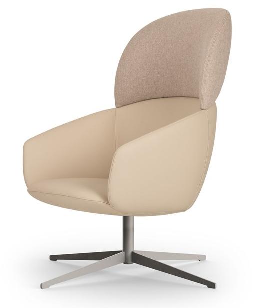 True Design Кожаное кресло на 4-х спицах с высокой спинкой Not sun-id-1512136 - Вид №2