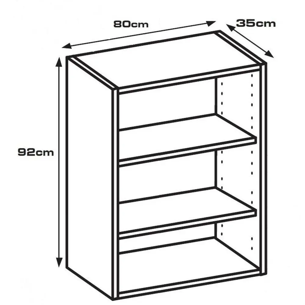 Каркас навесной 80x92x35 см, ЛДСП, цвет белый 82286708 STLM-2081527 DELINIA  - Вид №4