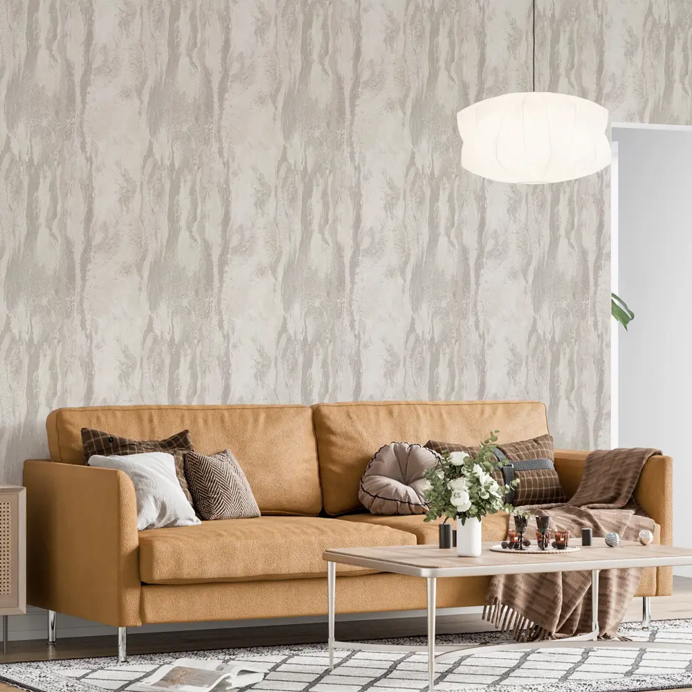 KREAFORTA Neagara New - флизелиновые обои бежевые с текстурой 89385399 STLM-1489432 - Вид №3