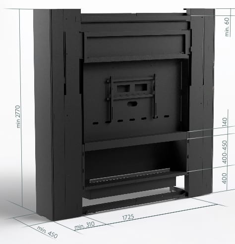 Камин Dekton® с моторизованным ТВ-креплением NEX Media Wall NEX MEDIAWALL ARCH-00054467 - Вид №8