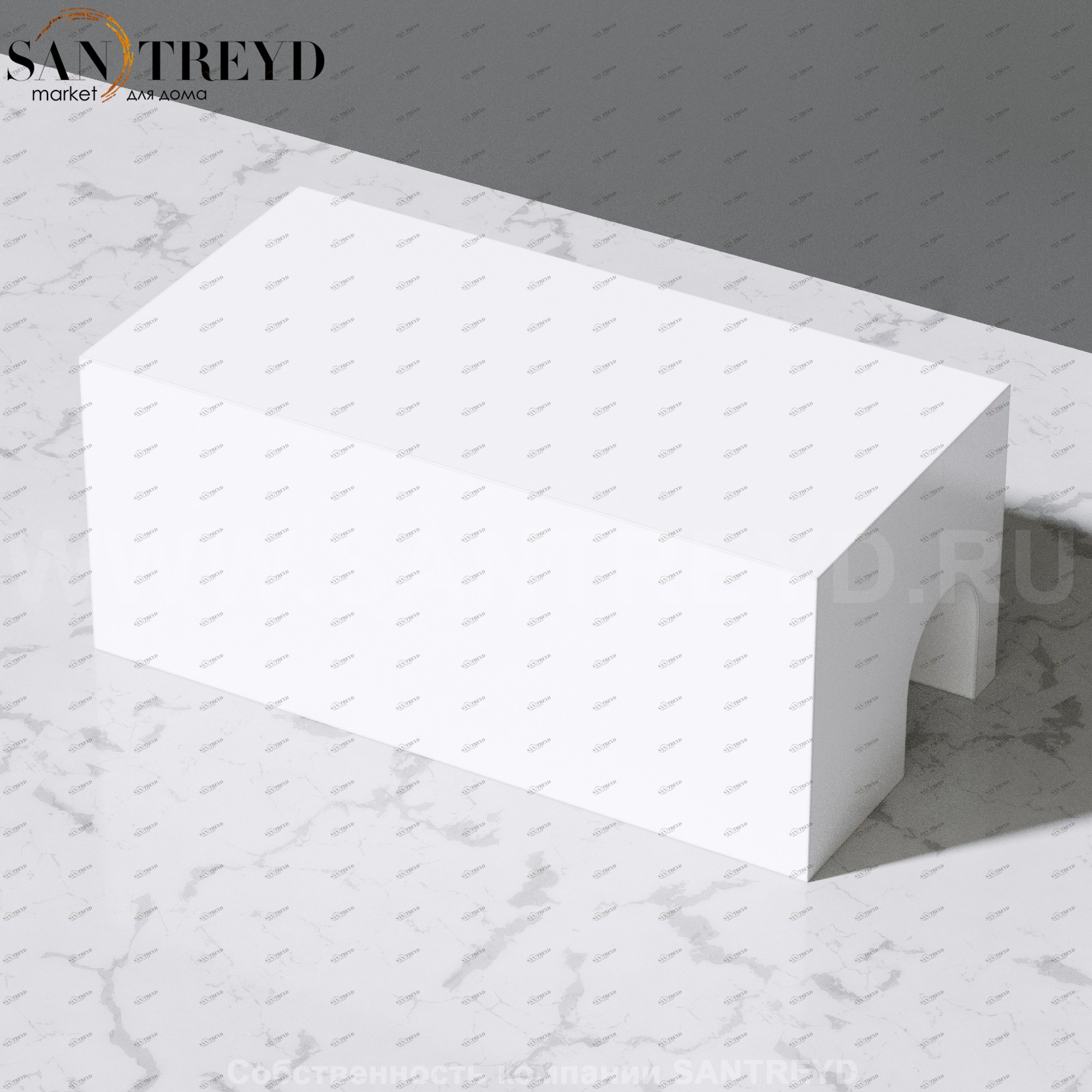 Effegibi ACCESSORI Модульная скамейка для облицовки, секция 1М белая SV31000008