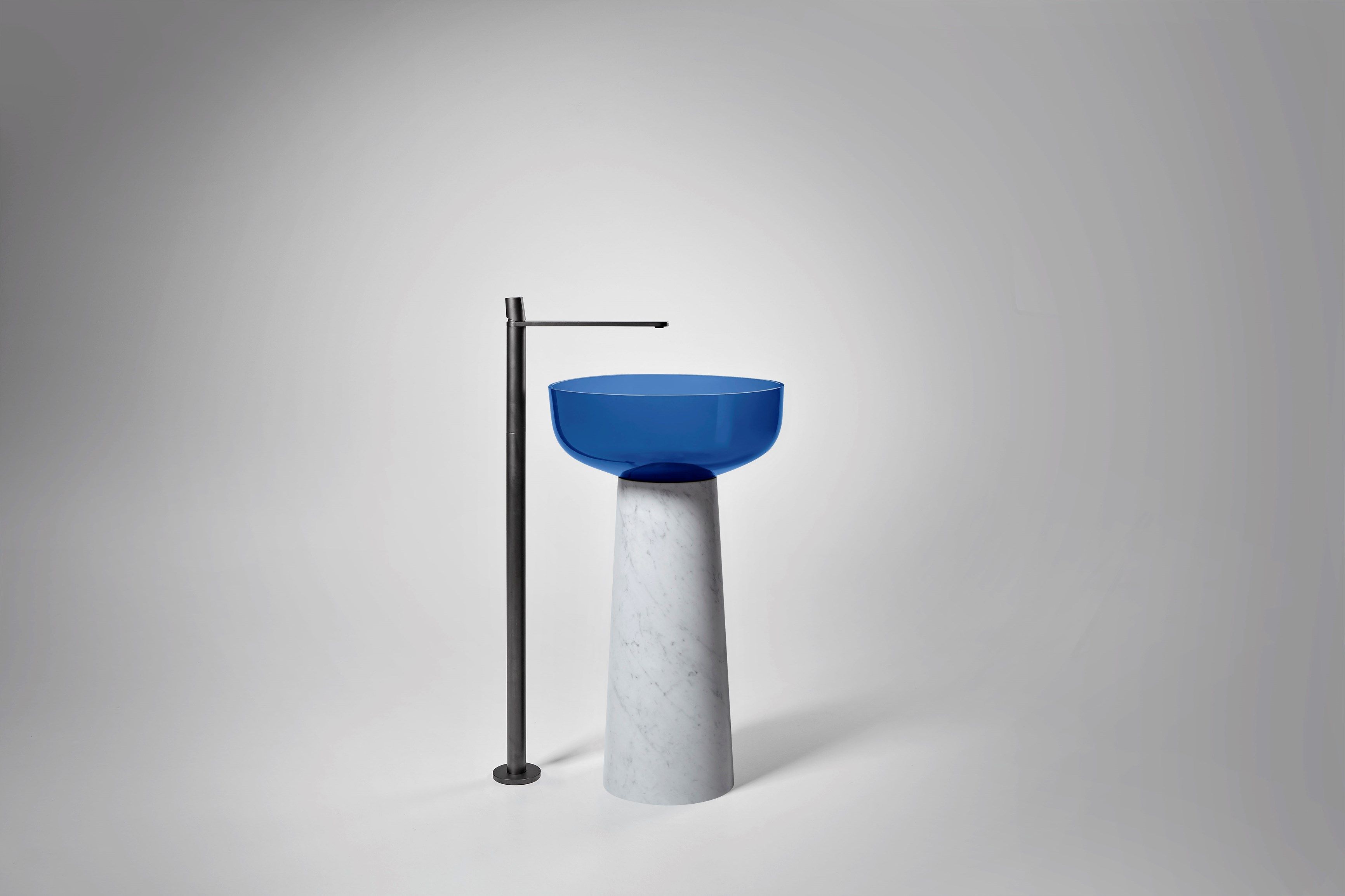 Каррарский мрамор отдельно стоящий круглый умывальник Antoniolupi ALBUME10 + ALBUME21 ARCH-00067725 - Вид №13