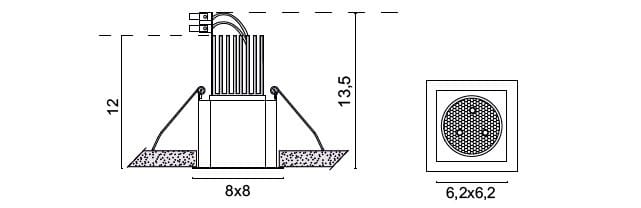 Квадратный светодиодный светильник EGOLUCE ARCH-00125593 - Вид №1