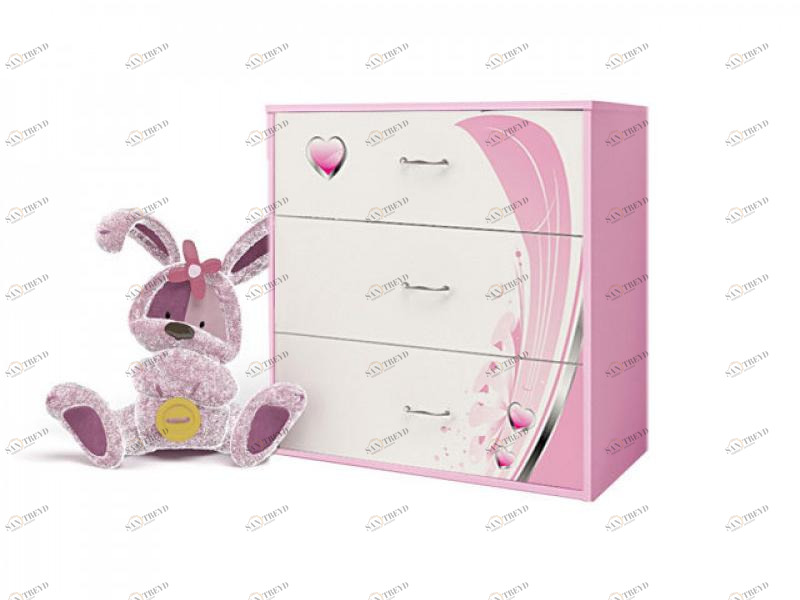 Комод ABC-KING Princess розовый 4631148296152